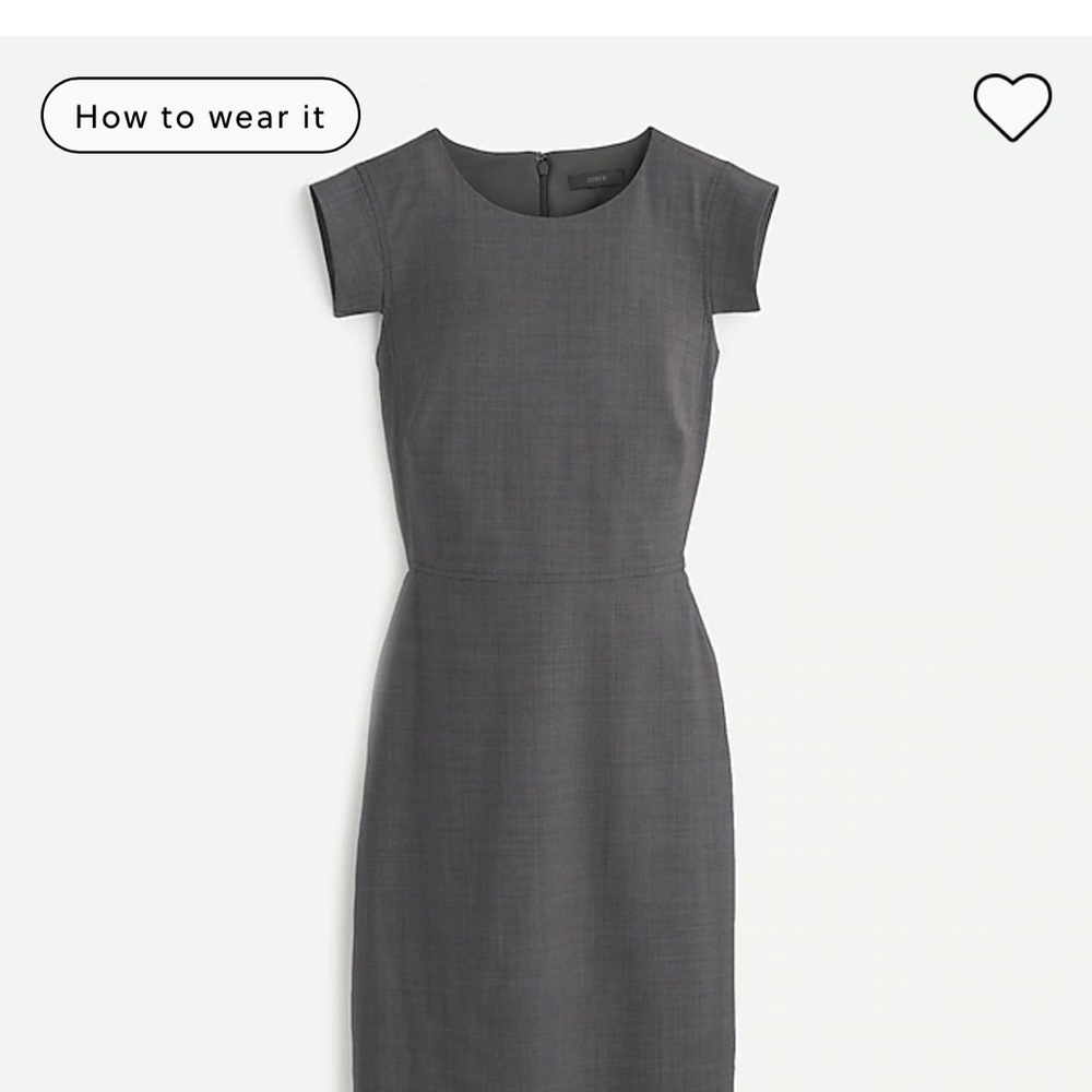 Jcrew resume dress, charcoal, NWT, size 14 - Picture 3 of 10